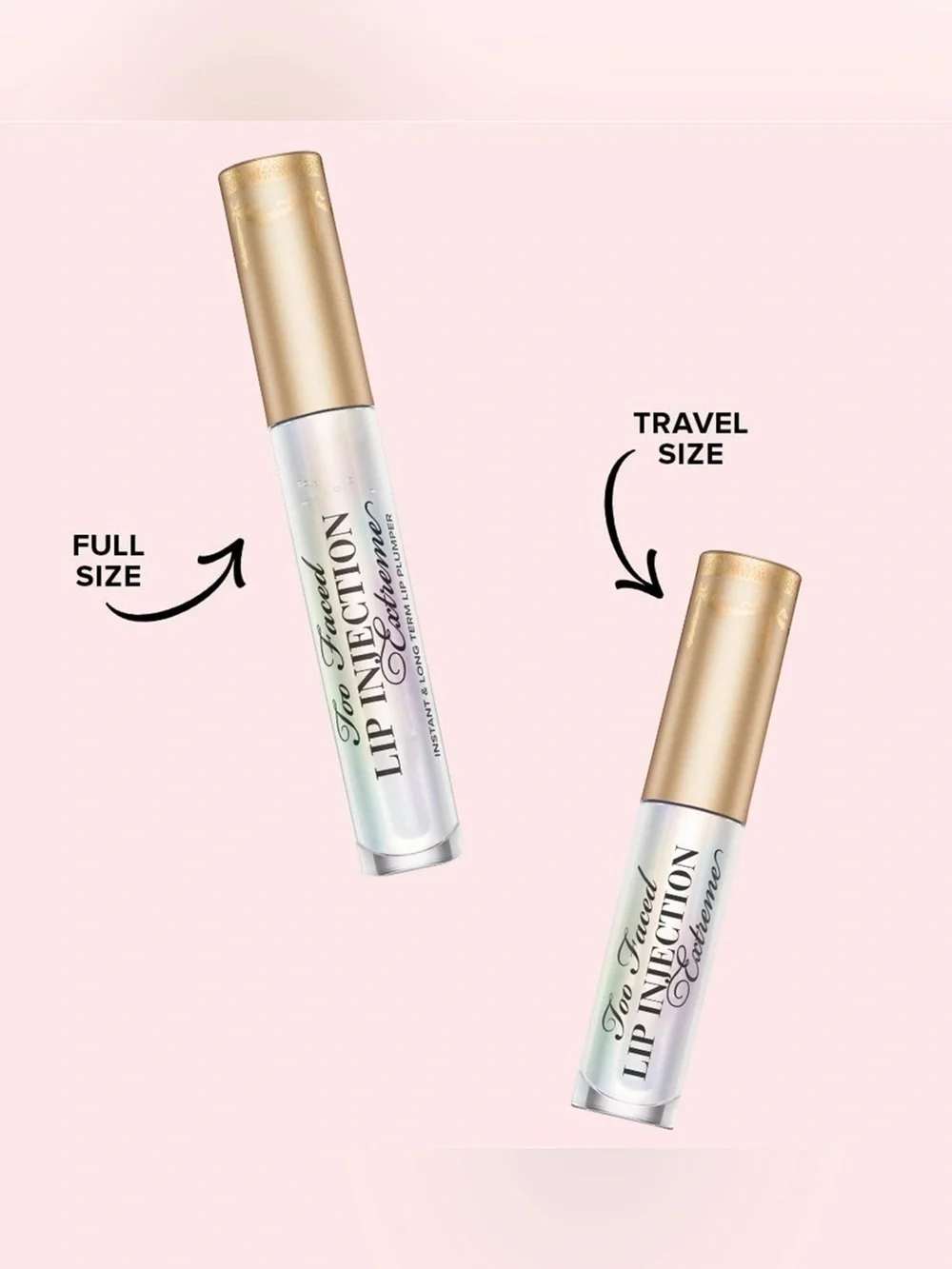 TOO FACED LIP INJECTION EXTREME Hydrating Lip Plumper Travel Size/Clear NIB!